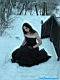 Madame on the Snow (in blue)